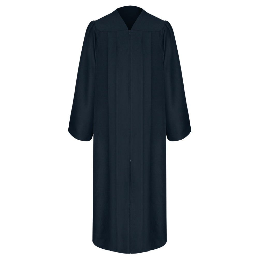 Matte Navy Blue College and University Graduation Gown