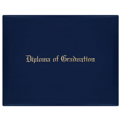 Navy Blue Imprinted Diploma of Graduation Cover