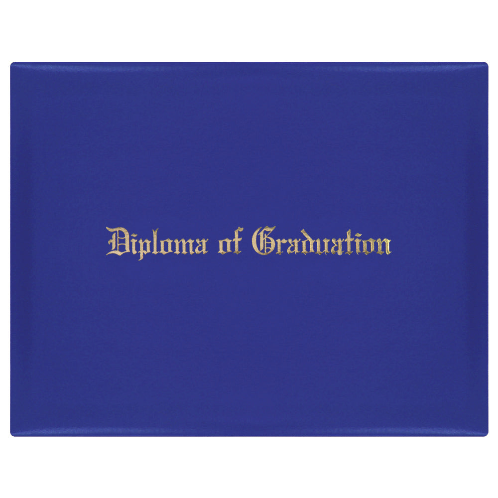 Royal Blue Imprinted Diploma of Graduation Cover