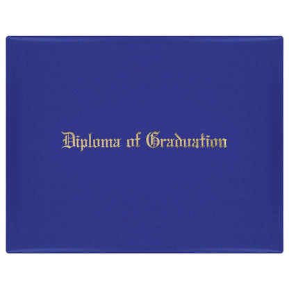 Royal Blue Imprinted Diploma of Graduation Cover