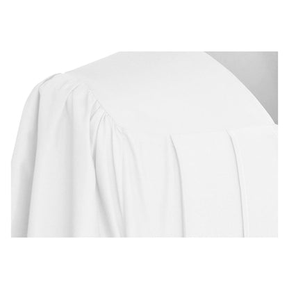 Matte White College and University Graduation Gown