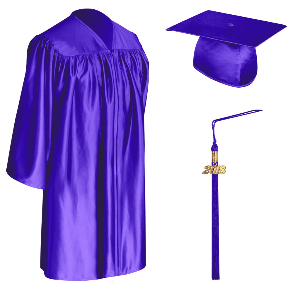 Purple Child Graduation Cap, Gown & Tassel