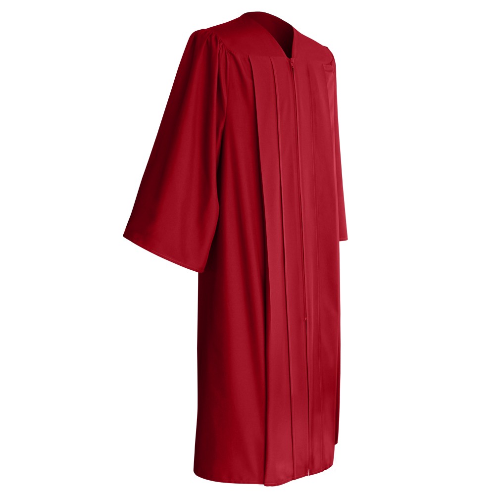 Matte Red Graduation Gown|Elementary