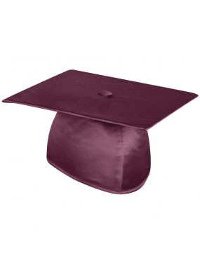 Shiny Maroon Graduation Cap