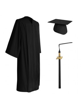 Eco-Friendly Black Bachelor Graduation Cap, Gown & Tassel