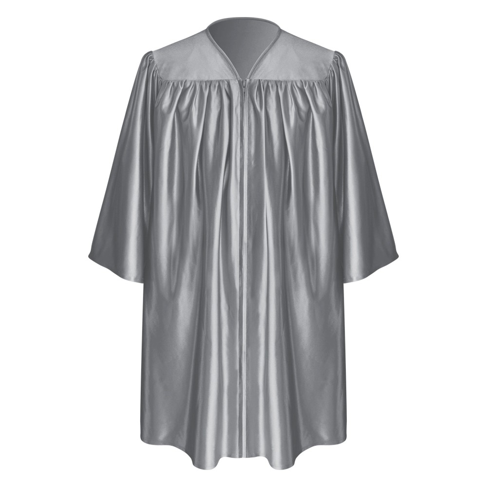 Children's Silver Graduation Gown | Graduation Robe for Kids